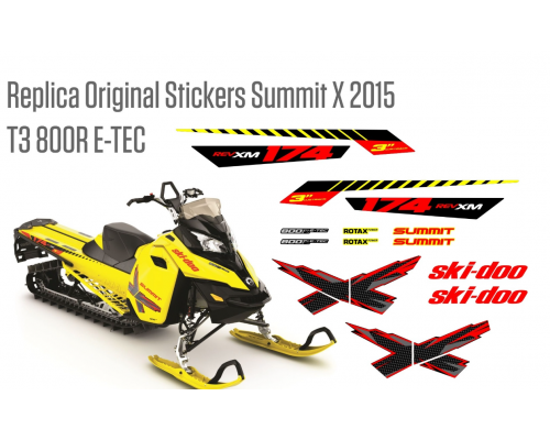 Реплика оригинальных наклеек Summit X 800R E-TEC T3 2015