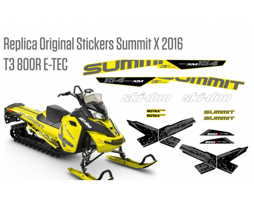 Реплика оригинальных наклеек SKI-DOO Summit X T3 800R E-TEC 2016