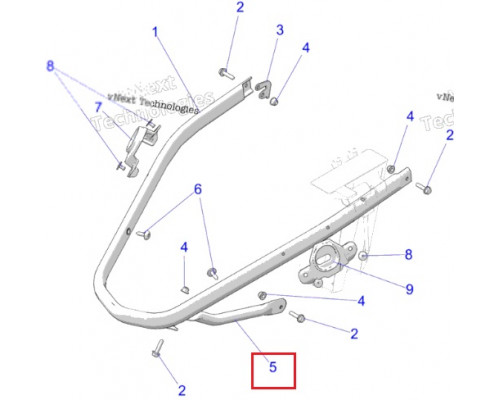 5342112 Кронштейн Переднего Бампера Для Polaris