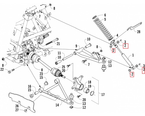 50-01-207 ПОЛИУРЕТАН Втулка Амортизатора Для Arctic Cat 0604-310