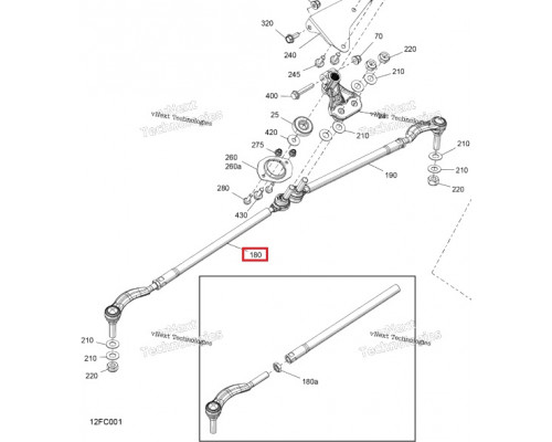 709402826 Тяга Рулевая В Сборе Левая Для BRP Can Am Outlander