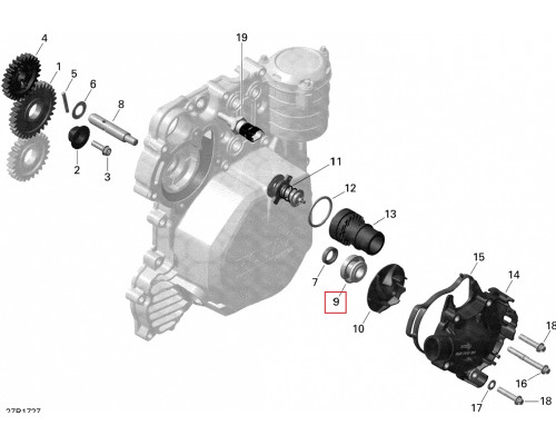 420850946 Сальник Помпы Охлаждения Двигателя Для Ski Doo 600, 900 ACE