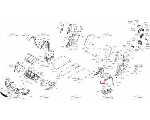 705011518 Расширитель Арки Передний Левый Для BRP Can Am Defender, Traxter