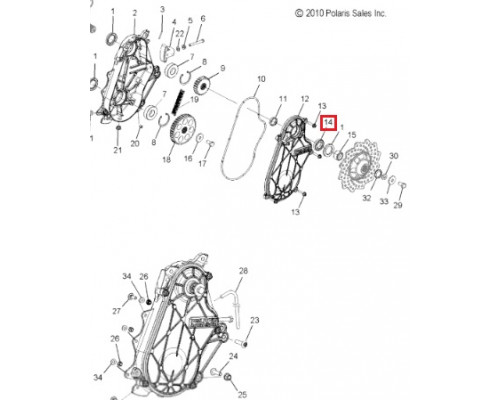 BK-B-069 SPI Подшипник Коробки Передач Для Polaris 3514643