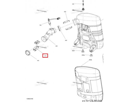 SM-02103 SPI Пружина Крепления Глушителя Для Ski Doo 707601834