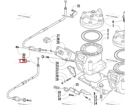 SM-05289 SPI Кабель Выпускного Клапана Для Arctic Cat 3006-474, 3006-695