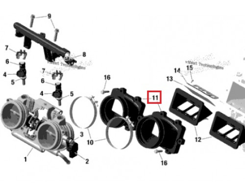 SM-07178 SPI Впускной Патрубок Для Ski Doo 600 EFI 420867392