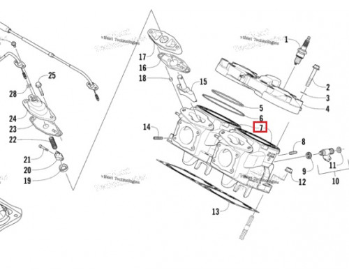 SM-09616 SPI Цилиндр Двигателя Для Arctic Cat 6000 1904-005