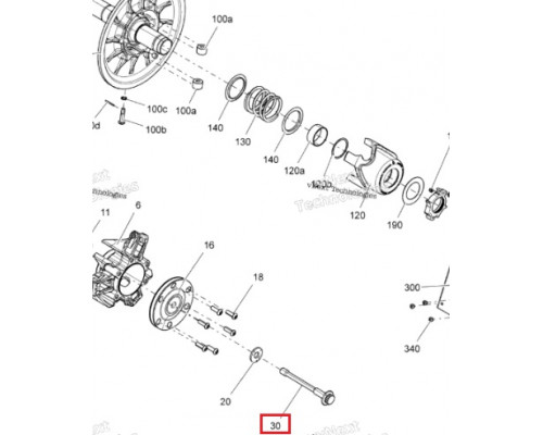 417300522 Болт Вариатора Для Ski Doo 417300465