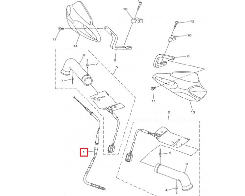 SM-05159 SPI Тросик Газа Для Yamaha FX NYTRO 8GL-26311-00-00