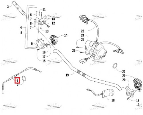 SM-05263 SPI Тросик Газа Для Arctic Cat 0687-215