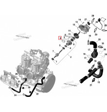 420950897 Кольцо Уплотнительное Помпы Для Ski Doo 850 E-TEC, 600 EFI