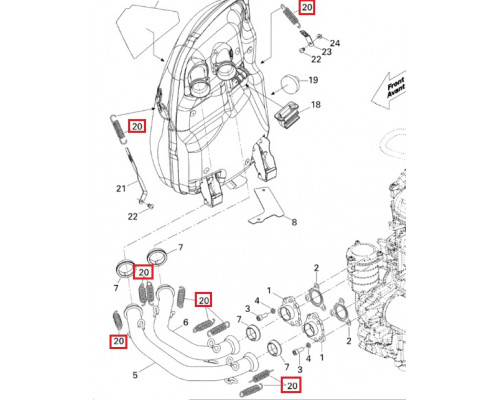 415107100 Пружина Крепления Выхлопной Системы Для Ski Doo 414893700