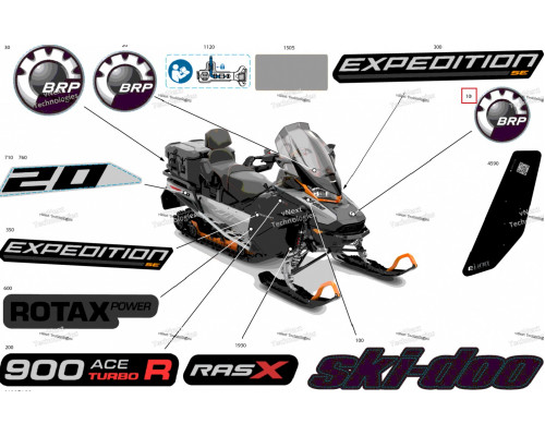 704909039 Эмблема Логотипа BRP Для Ski Doo 204901459, 516010443, 204900626, 704900862