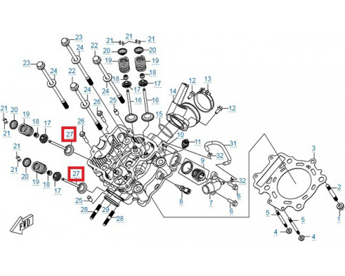 AU-09232E BRONCO Клапан Выпускной Для Двигателя Для CF 0180-022005