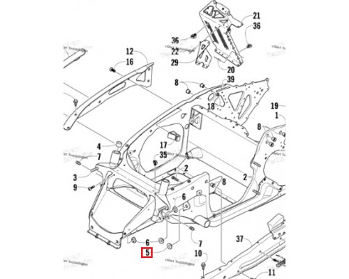 0607-656 Втулка Крепежа Верхнего Рычага Для Arctic Cat