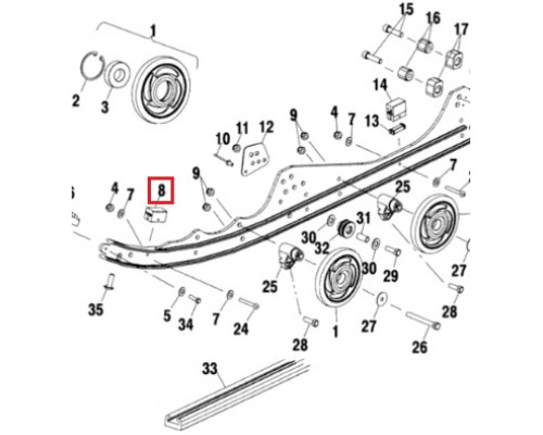 SM-04098 SPI Демпфер Полоза Для Polaris 5521499