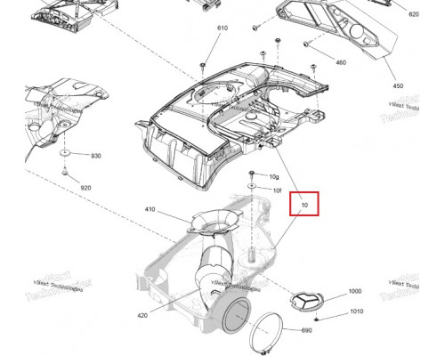 508001363 Воздуховод Для Ski Doo Rev Gen5 508001292, 508001310