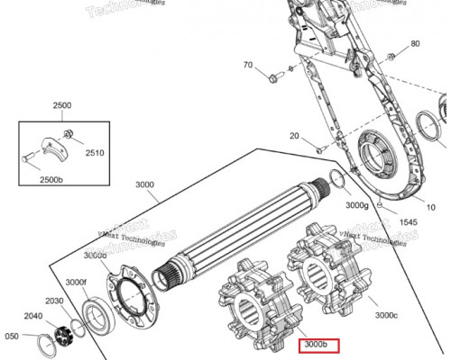 504154840 Шестерня Вала Привода Гусеницы Левая Для Ski Doo SUMMIT, FREERIDE Rev Gen5