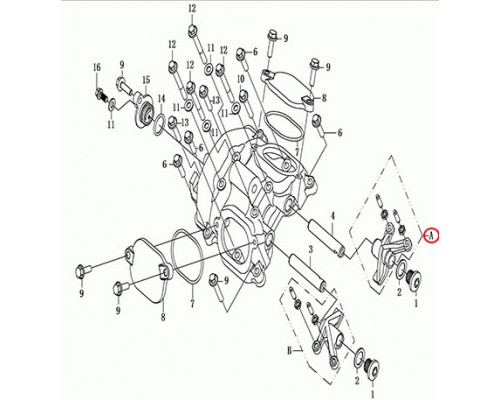 AT-MZ1358 MIZASHI Коромысло Распредилительное, Впускное Для CF 0180-021100