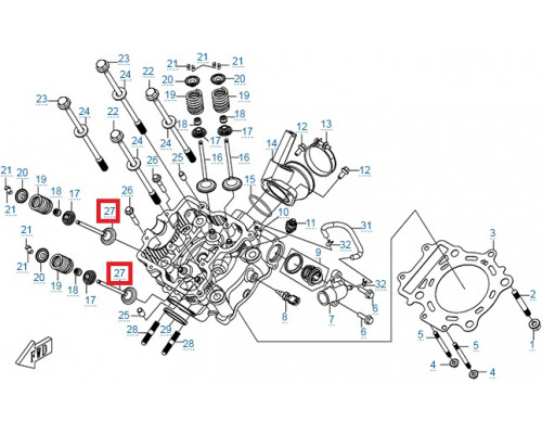 AT-MZ1391 MIZASHI Клапан Выпускной Для Двигателя Для CF 0180-022005