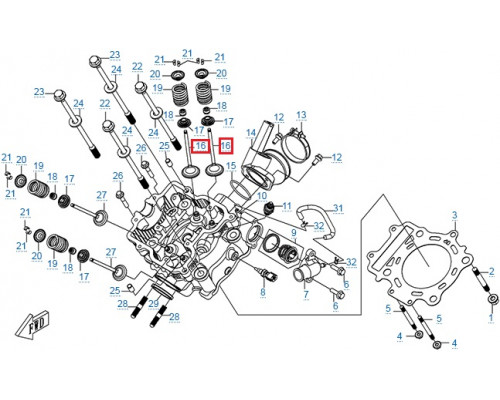 AT-MZ1392 MIZASHI Впускной Клапан Двигателя Для CF 0180-022004