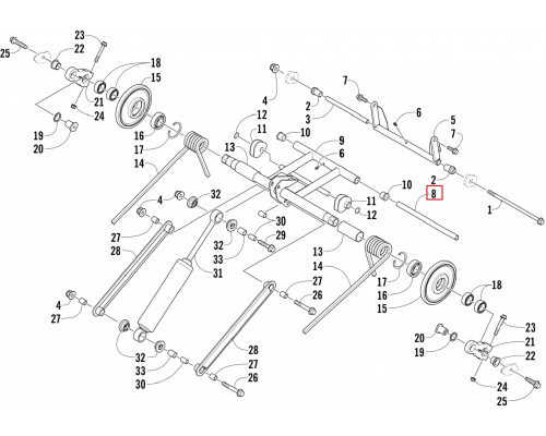 3604-440 Вал Задней Подвески Для Arctic Cat BEARCAT, PANTERA