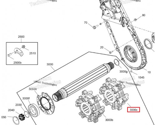 504154841 Шестерня Вала Привода Гусеницы Правая Для Ski Doo SUMMIT, FREERIDE Rev Gen5