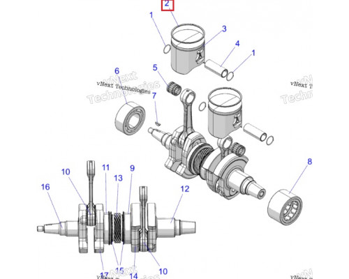 2209829 Кольцо Поршневое Для Polaris PATRIOT 9R