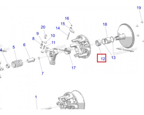 5145271 Проставка Ведущего Вариатора Для Polaris PATRIOT 9R, BOOST