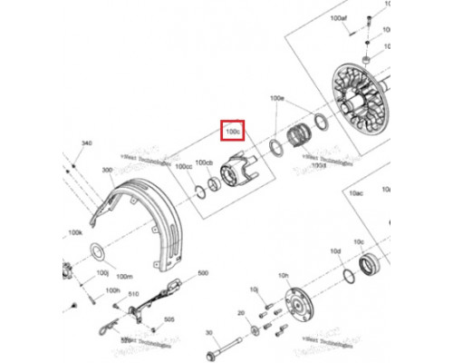 417127672 Хеликс Ведомого Вариатора Для Ski Doo 417127338, 417127386, 417127532