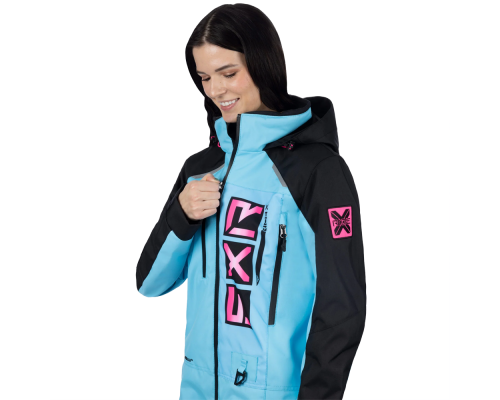 Комбинезон с утеплителем Женский FXR Recruit F.A.S.T. Black/Sky Blue/E.Pink 232913-1053 (2)