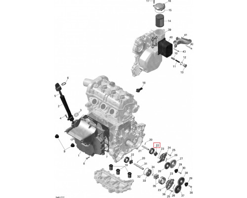 AT-MZ1126 MIZASHI Ротор Масляного Насоса Для Ski Doo 420256348, 420256347