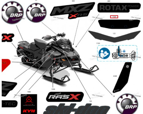 516010972 Наклейка LINQ Для Ski Doo