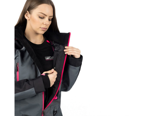 Комбинезон с утеплителем Женский FXR Recruit F.A.S.T. Black/Charcoal/Fuchsia 232913-1008 (2)
