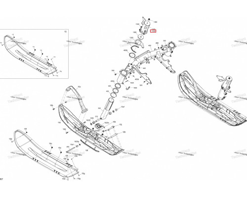 505074812 Стакан Переднего Амортизатора Правый Для Ski Doo Skandic