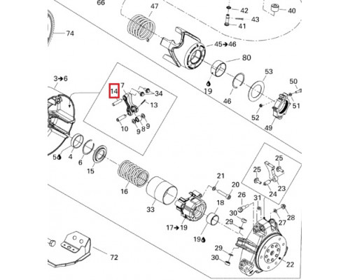 417223164 Палец Рычага Рампы Вариатора Для Ski Doo 417009202