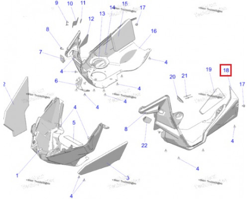 2637767 Панель Нижняя Левая Для Polaris RMK MATRYX 5456592, 5465773