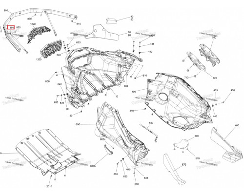 502007913 Усилитель Переднего Бампера Для Ski Doo SKANDIC