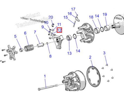 5143585 Палец Ролика Паука Ведущего Вариатора Для Polaris