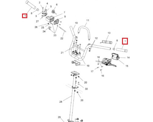 5452127-070 Ручка Резиновая На Руль Для Polaris