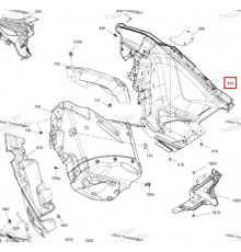 502008783 Панель Боковая Нижняя Правая Черная Для Ski Doo EXPEDITION, GRAND TOURING, RENEGADE