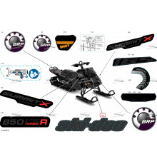 516011476 Наклейка Капота Ski-Doo Для Ski Doo SUMMIT, FREERIDE REV Gen5