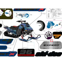 516012597 Наклейка Expert Для Ski Doo Summit X Expert Rev Gen5