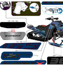 516012598 Наклейка EXPERT Для Ski Doo SUMMIT X Expert REV Gen5