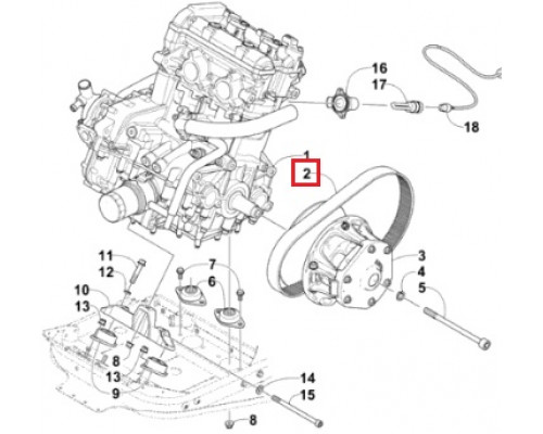 0627-073 Ремень Вариатора Для Arctic Cat Bearcat Z1 0627-066