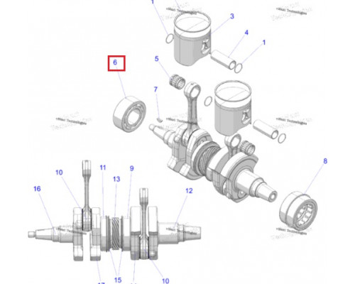 UB-09026-1 KOYO Подшипник Коленвала Для Polaris 3515006