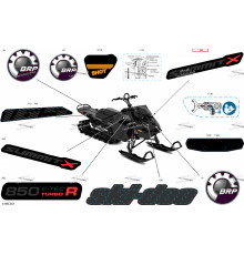 516011511 Наклейка SUMMIT X Для Левой Боковой Панели Для Ski Doo SUMMIT 850 E-TEC REV Gen5 2023-2026
