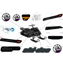 516011570 Наклейка Summit X Для Правой Боковой Панели Для Ski Doo SUMMIT Rev Gen5 2023-2026