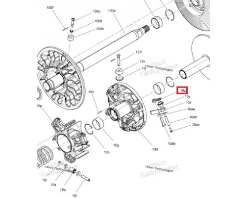 417224086 Рычаг Рампы Ведущего Вариатора Правый Для Ski Doo